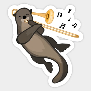 Trombone River Otter Sticker